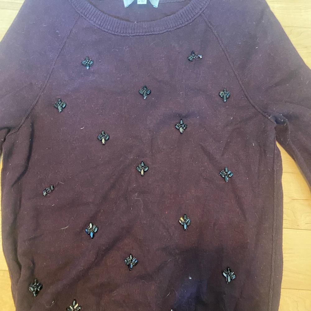 LOFT Deep Purple Knit Sweater